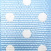 10 Metre Roll Grosgrain Fabric Polka Dot Spot Ribbon 25mm Pale Blue