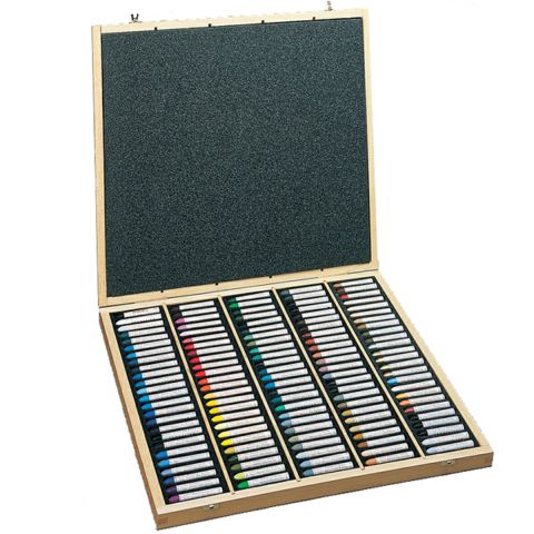 Sennelier 120 Assorted Oil Pastel Wooden Box Set
