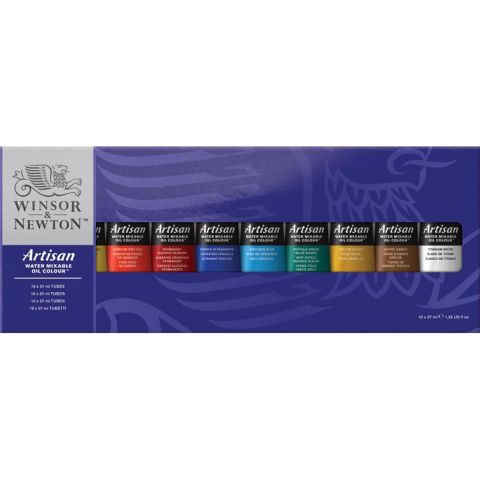 Winsor & Newton Artisan 10 x 37ml Water Mixable Oil Colour Tube Set