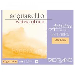 Fabriano Artistico Extra White Block 300gsm/140lbs 9"x12" (23x30.5cm) NOT (Cold Pressed)