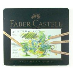Faber Castell Finest Pitt Pastel Artist Pencils Tin Set of 24