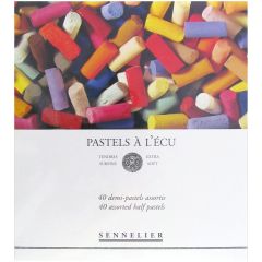 Sennelier 40 Assorted Soft Demi Pastel Box Set. Professional Artists Pastels