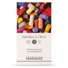 Sennelier 20 Assorted Soft Demi Pastel Box Set. Professional Artists Pastels