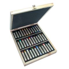 Sennelier 36 Assorted Oil Pastel Wooden Box Set. Artists Quality Pastels