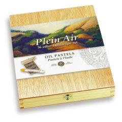 Sennelier 36 Plein Air Landscape Oil Pastel Wooden Box Set. Pro Artists Pastels