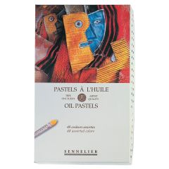 Sennelier 48 Assorted Oil Pastel Box Set. Professional Artist Quality Pastels