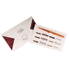 Brause Calligraphy Artists & Writing Dip Pen & 6 Nib Set (137B)