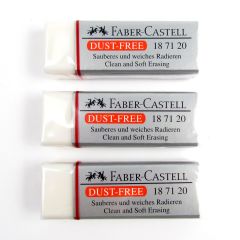 3 x Medium Faber Castell Dust Free Erasers