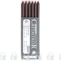 Pack of 6 Cretacolor Artists Sepia Light 5.6mm Clutch Pencil Leads