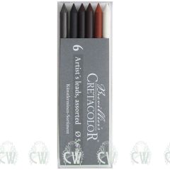 Pack of 6 Assorted Cretacolor Artists 5.6mm Clutch Pencil Leads