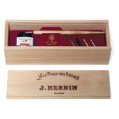 J Herbin Artists Writing Dip Pens Wooden Box Set