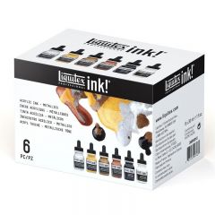 Liquitex Professional Acrylic Ink Metallics 6 Set