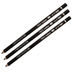 3 X Cretacolor Artists Nero Black Oil Pastel Pencils MEDIUM