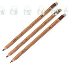 3 X Cretacolor Artists Dark Sepia Dry Pastel Pencils