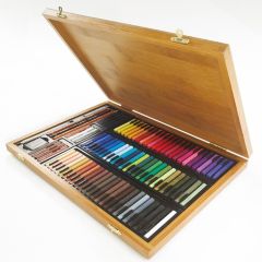 Conte Paris Artists 84 Carres Pastels and Accessories Wooden Box Set (ref:50174)