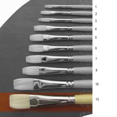 Pro Arte Fine Quality Hog Brush (Series B) Long Flat Brush Size 12