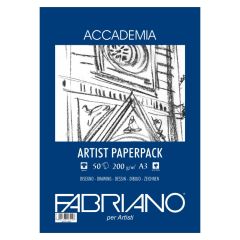 Fabriano Accademia 50 Sheet 200gsm A3 Artist White Paper Pack
