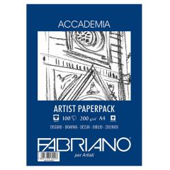Fabriano Accademia 100 Sheets 200gsm A4 Artist White Paper Pack