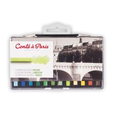 Conte Carres 12 Pastels Set Landscape Colours
