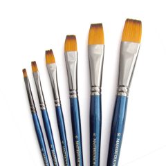 Curtisward Mastertouch Aquamarine Flat Artists Watercolour 6 Brush Set