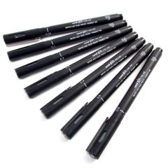 3 X Uni Pin BLACK Fine Line Drawing Pens