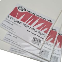 Bockingford Artists Hot Pressed (Smooth Surface) WaterColour Paper. Curtisward A3 Pack 100 Sheets