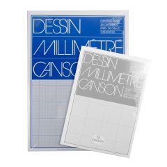 Canson MM A3 Artists Dessin Graph Paper Pad. 50 Sheets 90gsm