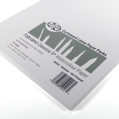 A4 Fabriano 5 Classico Hot Pressed Watercolour Paper Pack 25 Loose Sheets