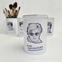 Large Brush Pot - Artists Quote Series - Andy Warhol