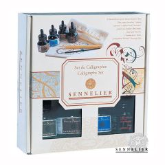 Sennelier Calligraphy Ink Set With Pad, Pen & Brush