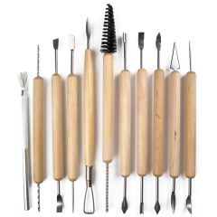 Royal Langnickel Potters Select Modelling and Sculpting Tool Set of 11 Wooden Handled Tools