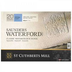 Saunders Waterford Paper Block Artists Watercolour Paper BLOCK 12"x16" NOT Surface