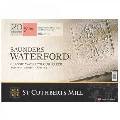 Saunders Waterford Paper Block 300gsm/140lbs HP (Hot Pressed) 14"x20" (36x51cm)
