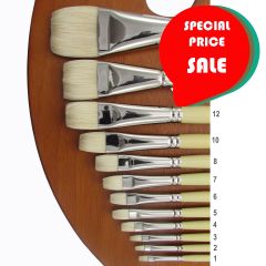 Pro Arte Fine Quality Hog Brush (Series B) Short Flat Single Brush