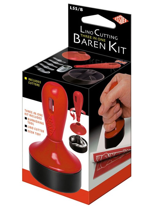 Printing a Solid Lino Block with a Baren