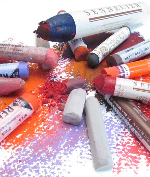 A selection of Oil and Soft Chalk Pastels