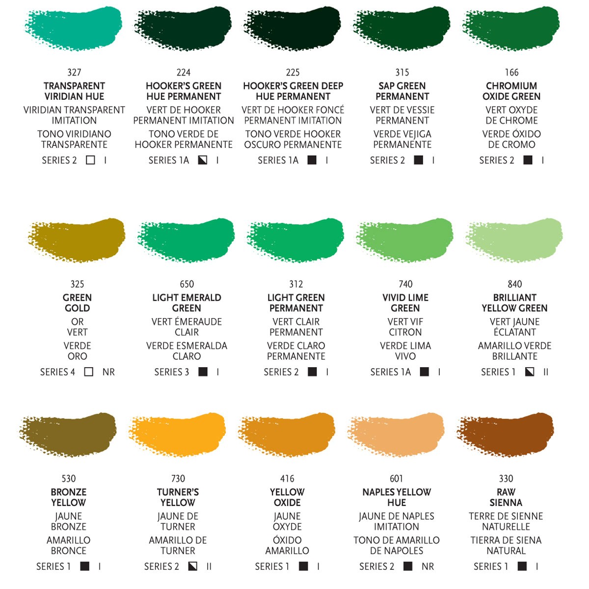 Liquitex Heavy Body Acrylic Paint Colour Chart