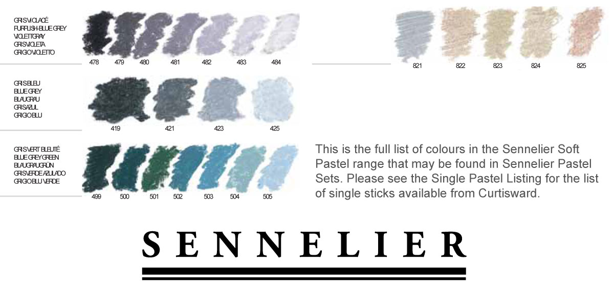 Sennelier Soft Pastels Colour Chart