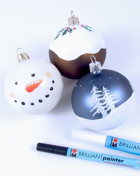 Hand-decorated Christmas Baubles