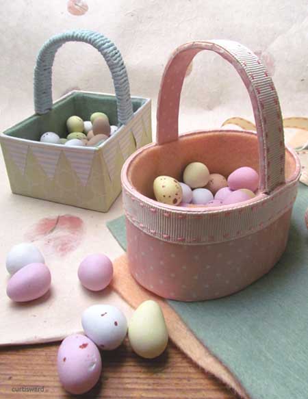 Easter Baskets ready for the Easter Egg Hunt