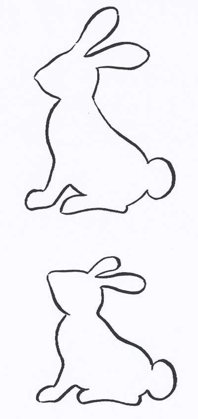 Template for two Bunny shapes