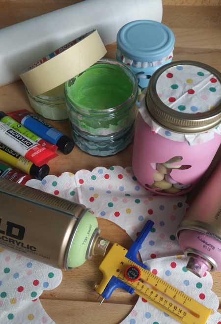 Craft Materials for decorating Jam Jars 