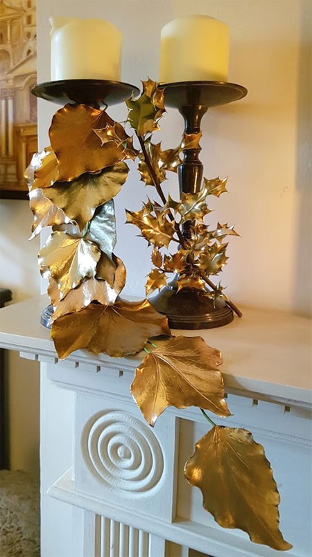 Gilded Holly and Ivy