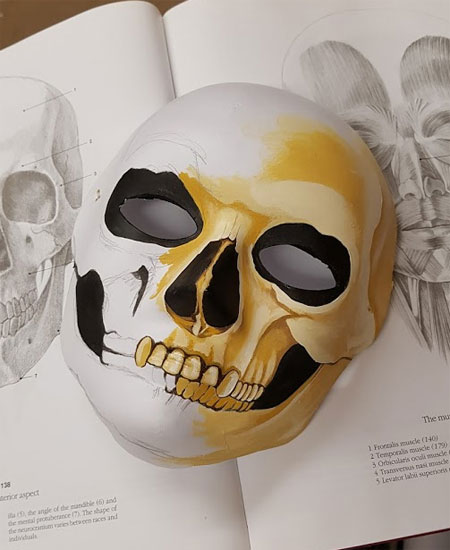Halloween Skull Mask in progress 