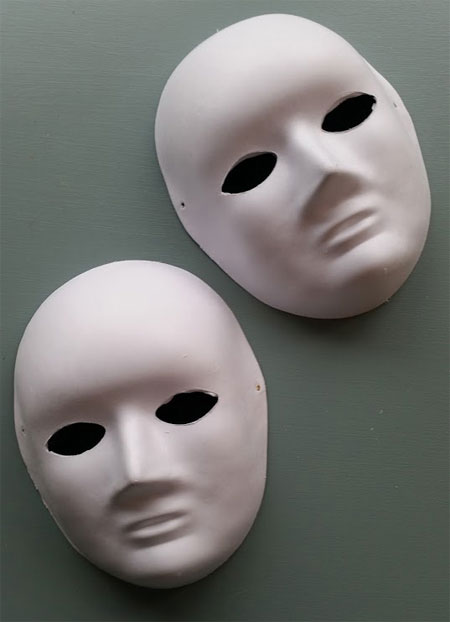 Paper Pulp blank Masks 