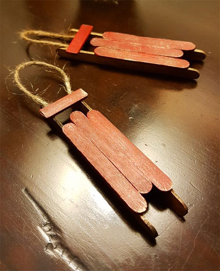 Mini Sledges made using Lolly Sticks 