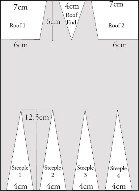 Template for Church Roof and steeple 