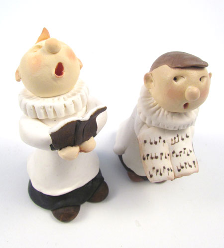 Figures made using Sculpey Original White Polymer Clay