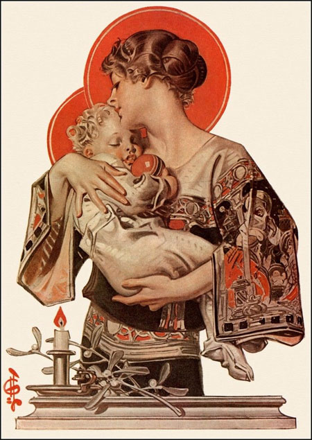 Modern Madonna and Child by Joseph Christian Leyendecker