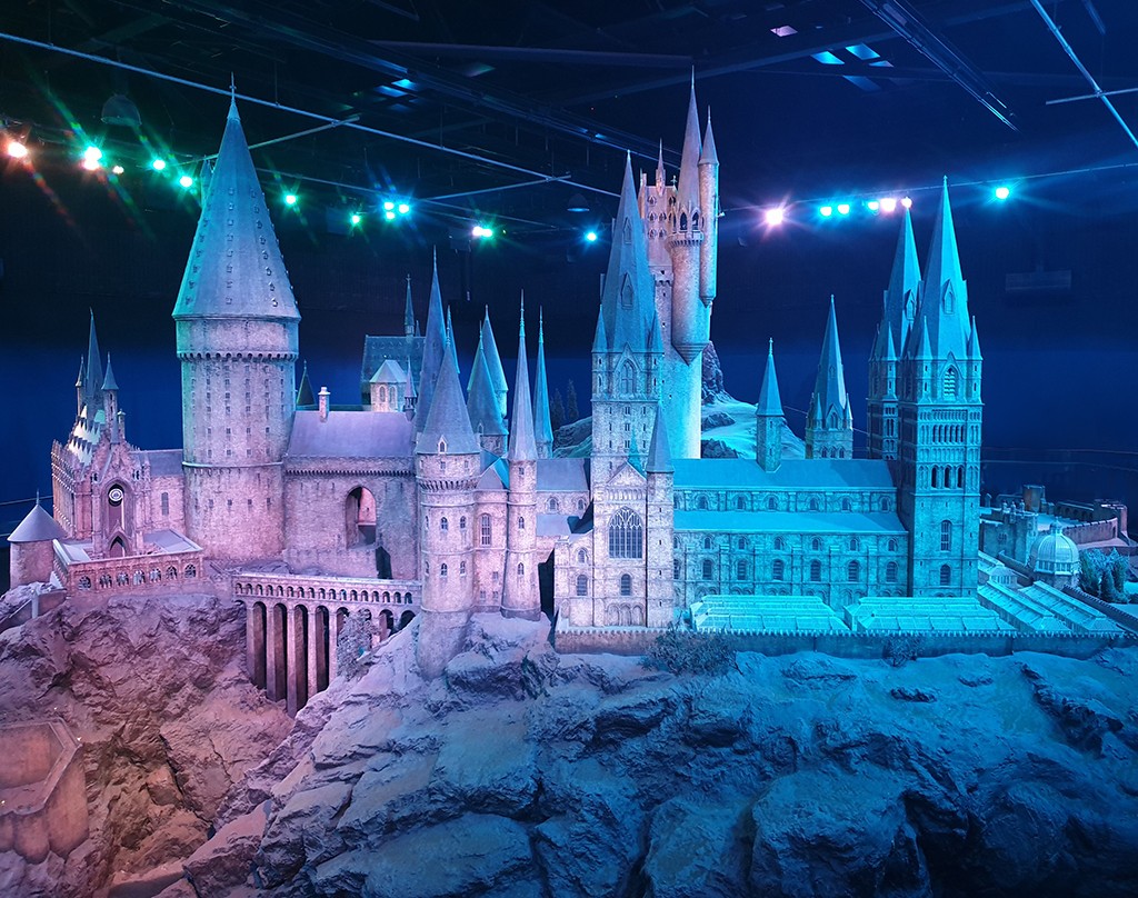 The finished model of Hogwarts School used in the making of Harry Potter
